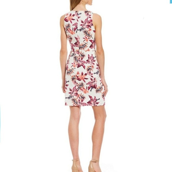 Cremieux Floral Print Sheath Cocktail Dress - Picture 2 of 8
